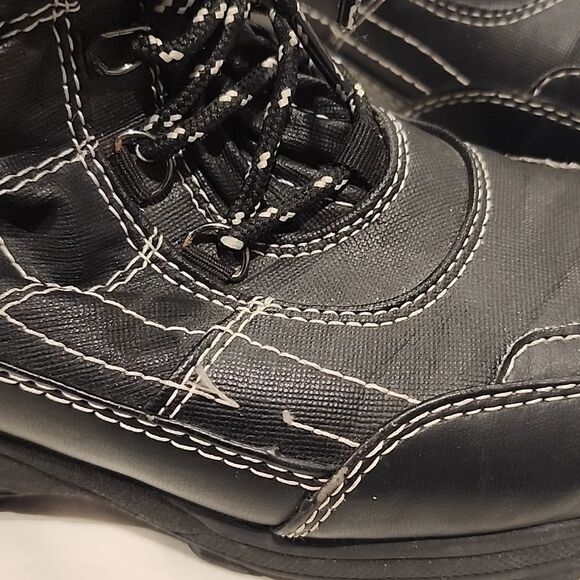 TOTES Women Size 8 Winter Boots Faux Fur Lace Up & Zipper for closure - Picture 6 of 10